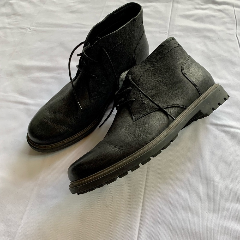 Men’s Florsheim Black Leather Boots 10.5